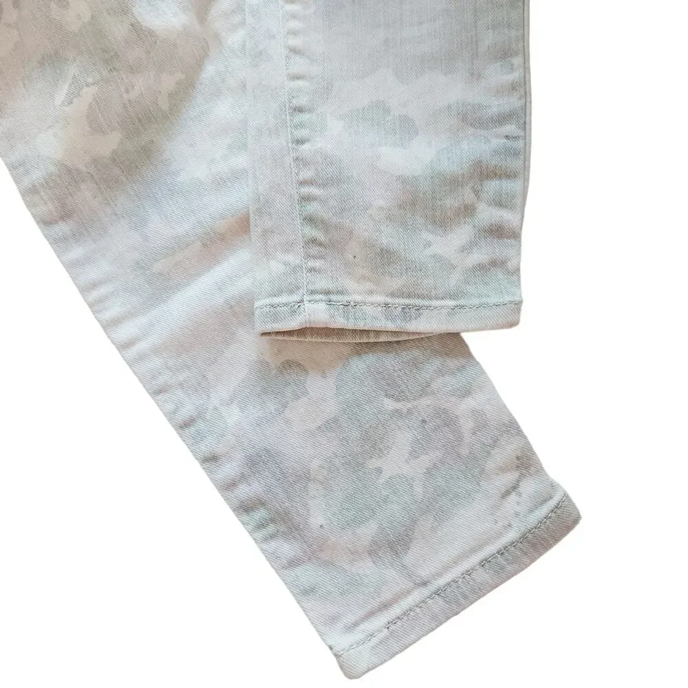 IRO Damia camo print ubran chic paint splatter denim low rise skinny jeans Sz 28 - Picture 5 of 9